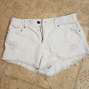 Women's Billabong white denim shorts